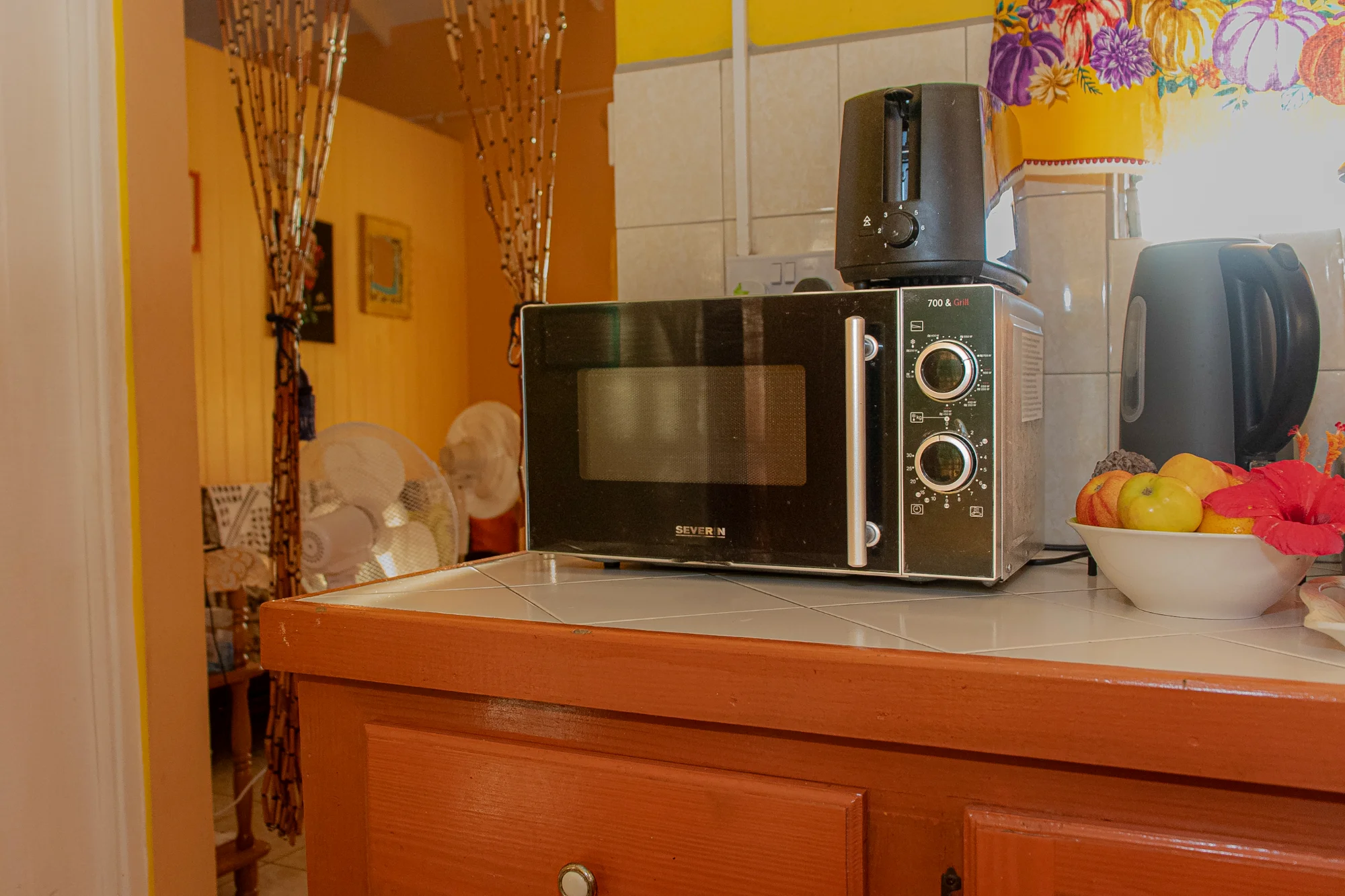 Kitchen counter with essentials